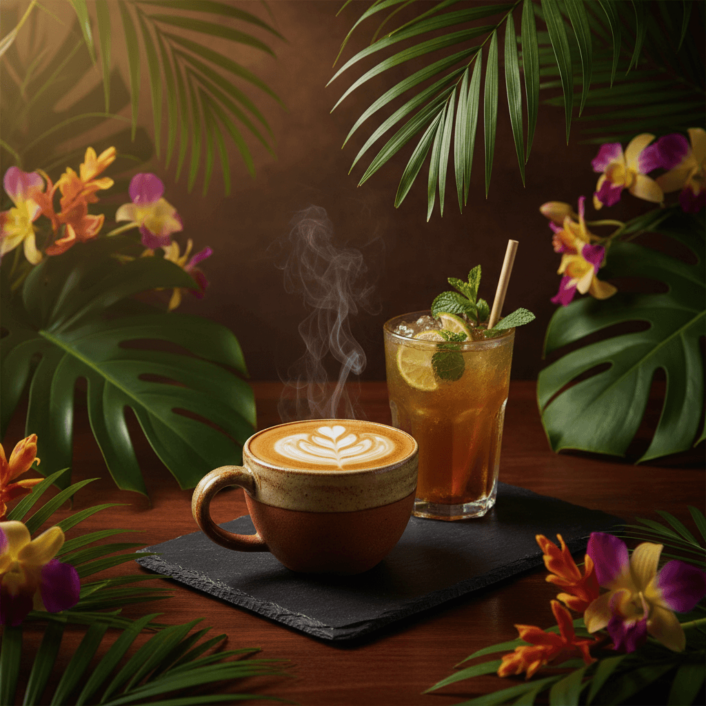 Cappuccino — Espresso with steamed milk foam at Tropical Bites Chicago