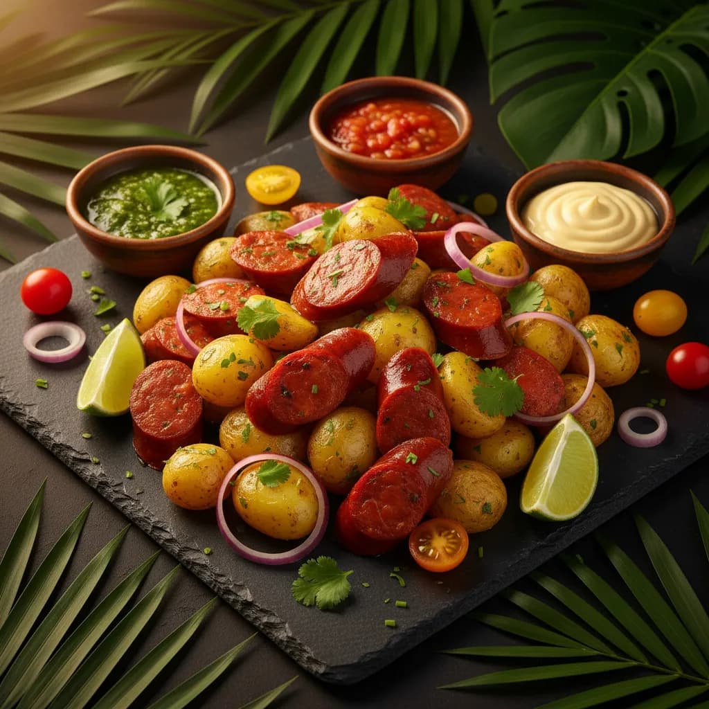 Choripapa — Chorizo con papa criolla at Tropical Bites Chicago