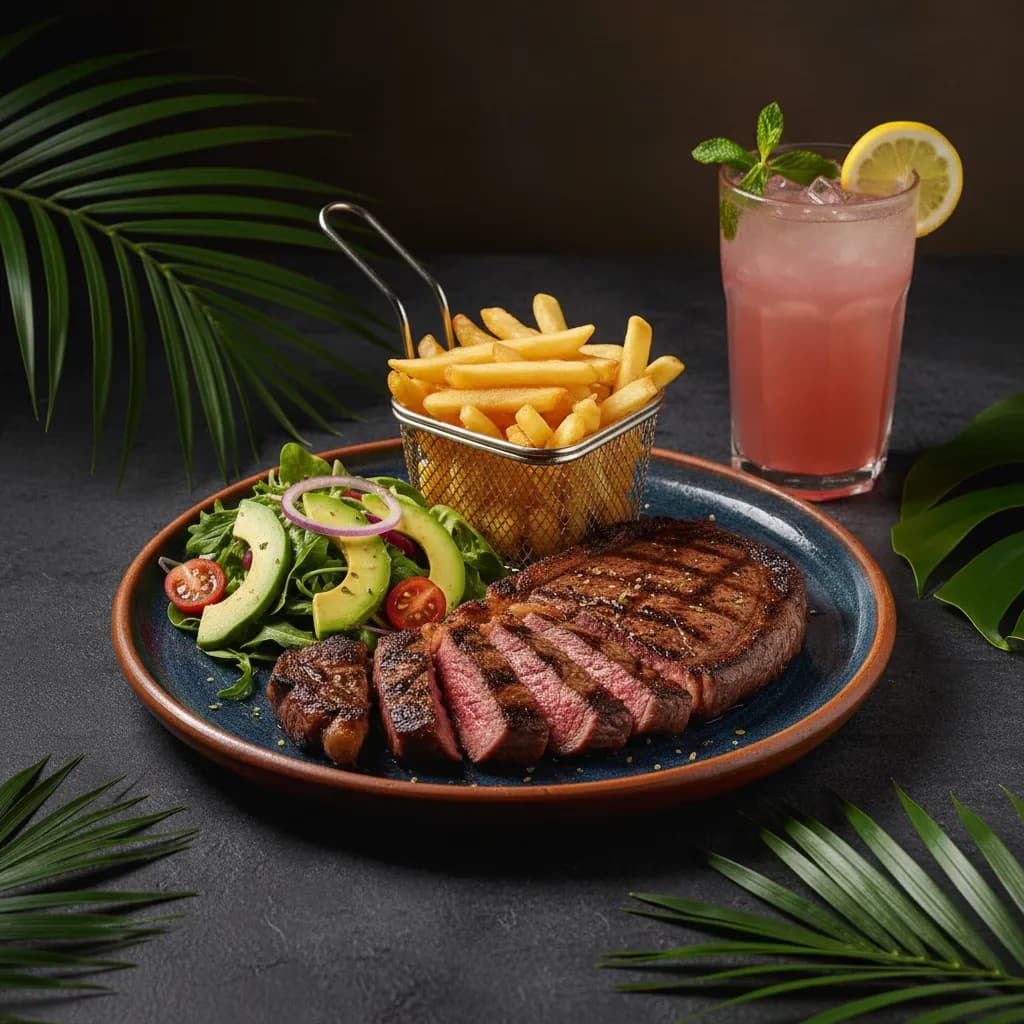 Grilled Steak — Grilled steak plate at Tropical Bites Chicago