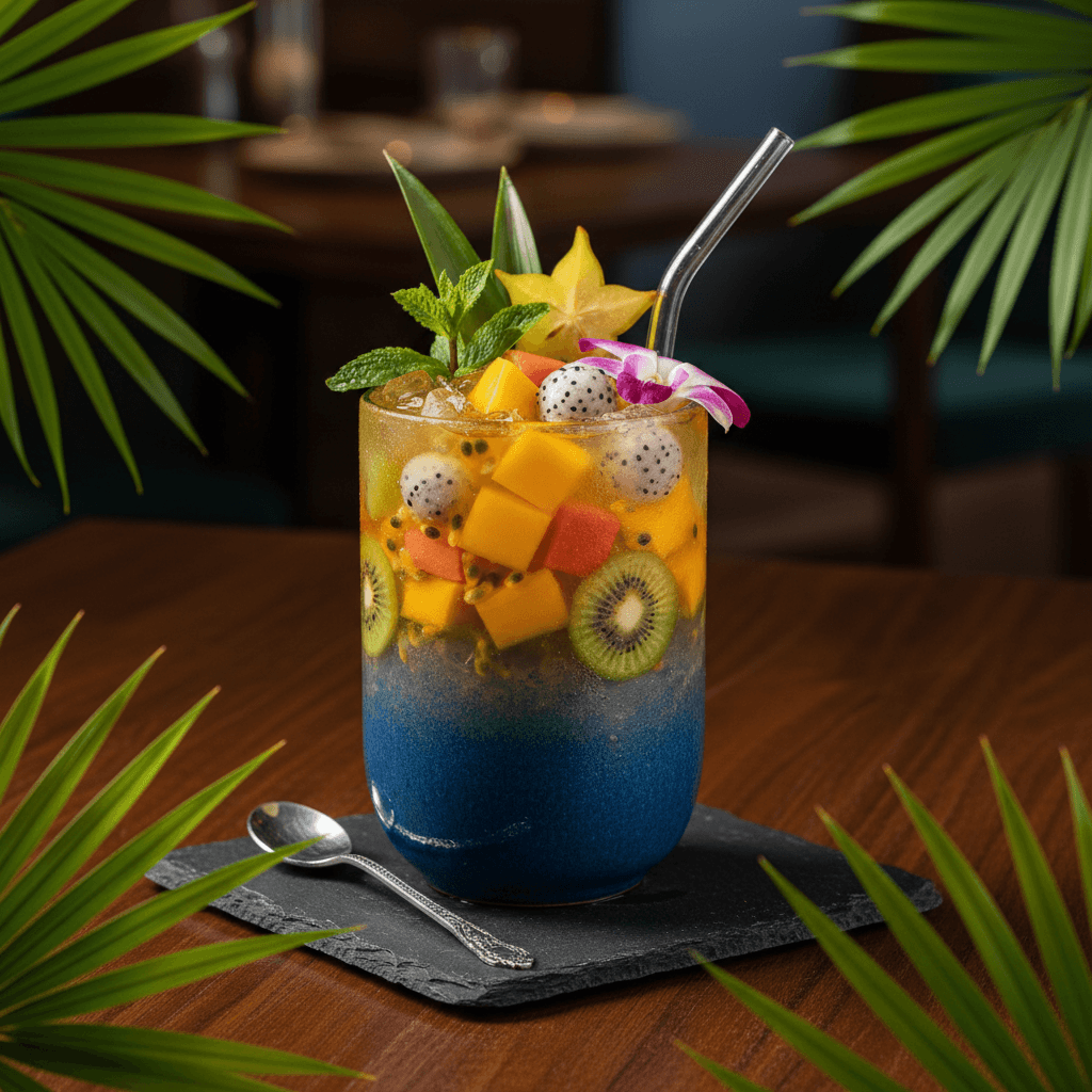 Iced Tropical Fruit Tea — Iced tea with tropical fruit at Tropical Bites Chicago