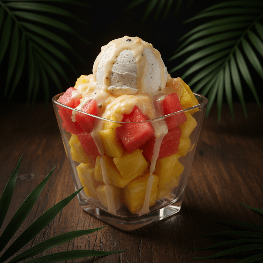 Junior Salad — 2 fruits + cream + ice cream at Tropical Bites Chicago