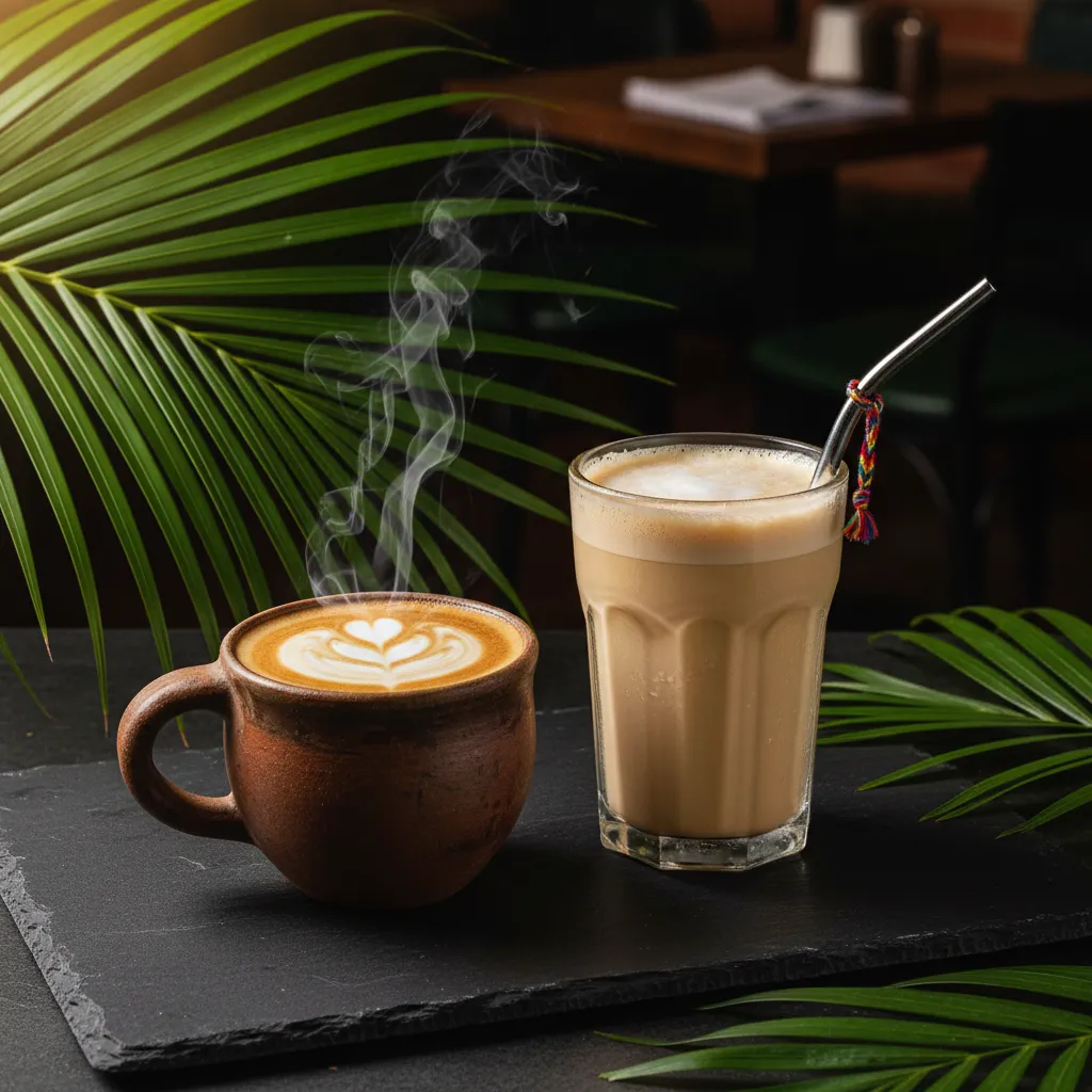 Latte — Espresso con leche vaporizada at Tropical Bites Chicago