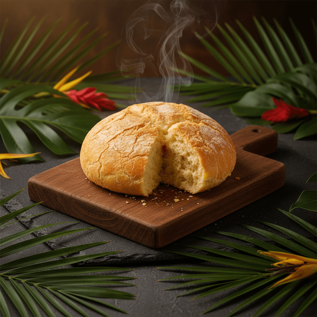 Pandebono — Single Colombian cheese bread at Tropical Bites Chicago