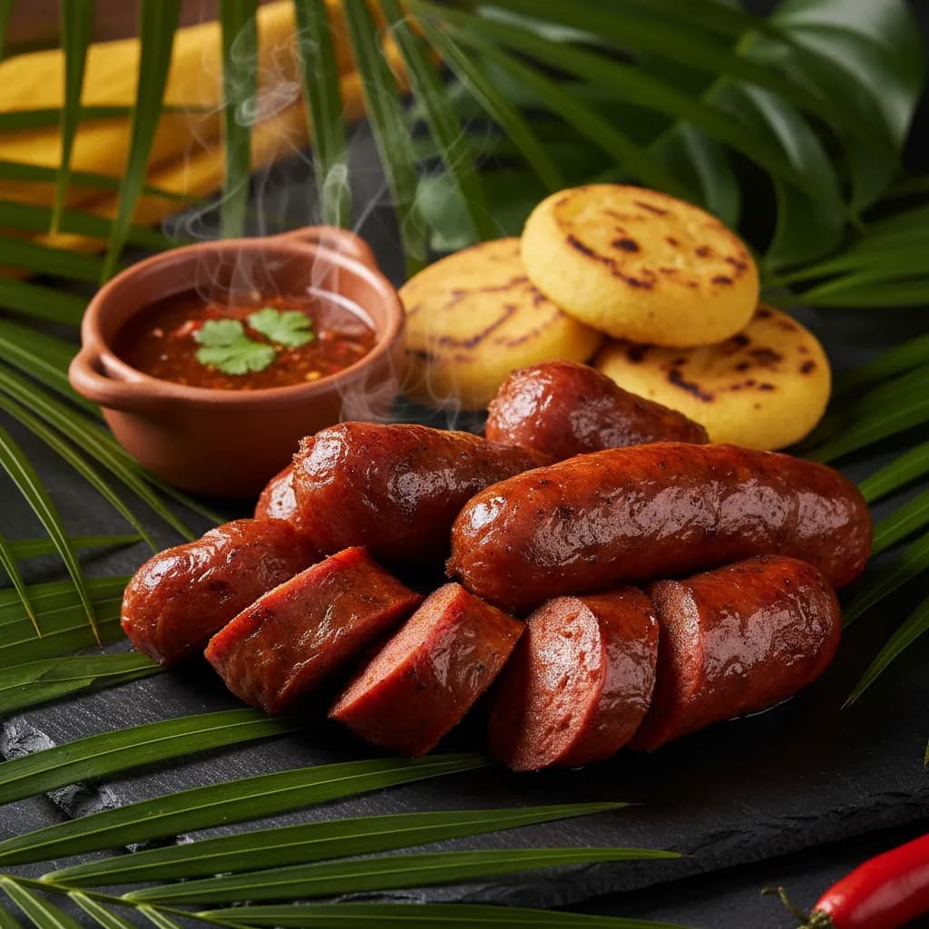 Porción de Chorizo — Porción de chorizo colombiano at Tropical Bites Chicago