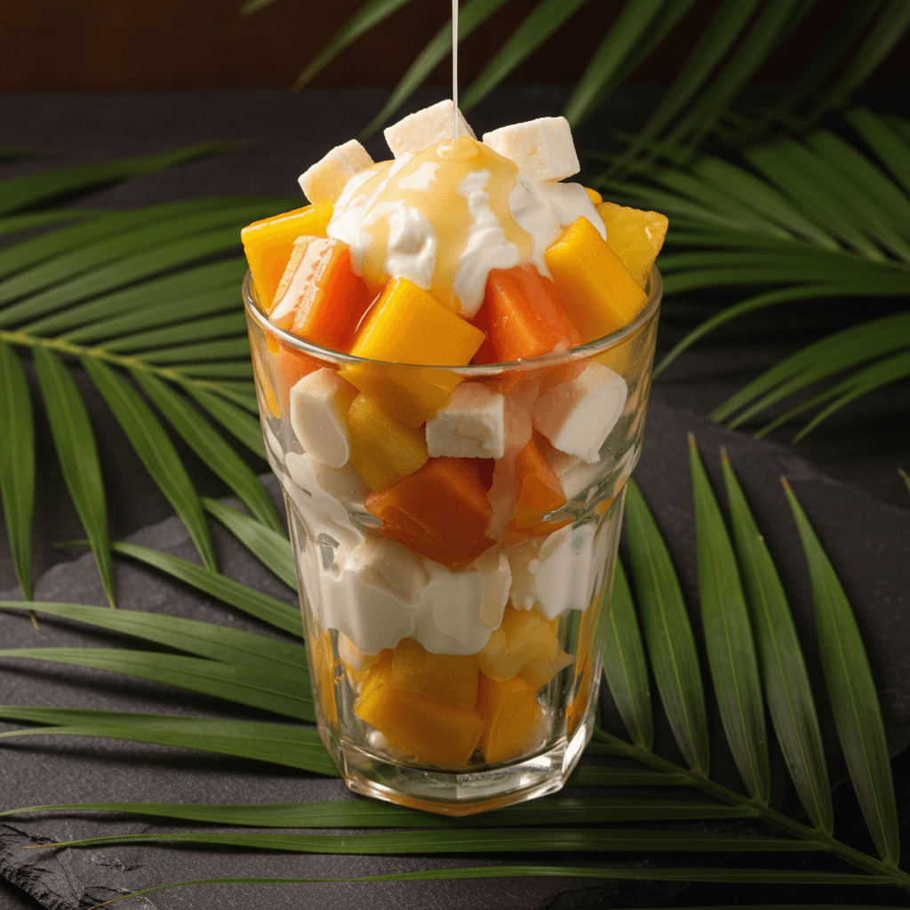 Traditional Fruit Salad — 3 fruits + cream + cheese at Tropical Bites Chicago