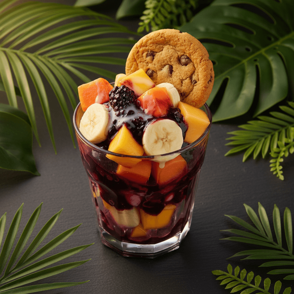 Tropical Special — Mixed fruits with cookie & mora at Tropical Bites Chicago